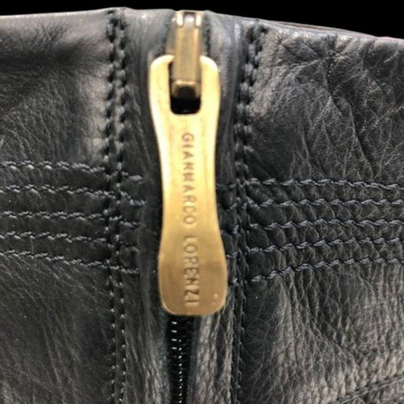 Gianmarco Lorenzi Black Leather Buckle Heeled Boots - Size 37 (Sz. 6) - Picture 4 of 8